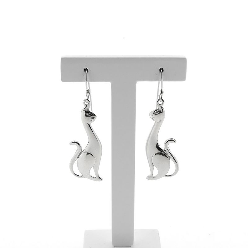 Image 1 of Silver earrings | Siamese