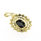 Image 7 of Vintage gold pendant with garnet; 1960s