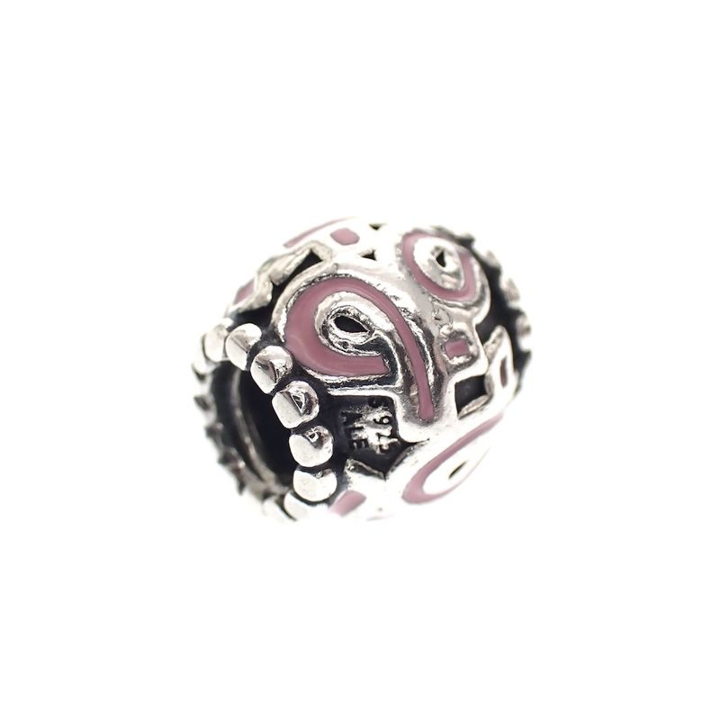 Image 1 of Pandora Charm; Silver; Breast Cancer Ribbon Charm