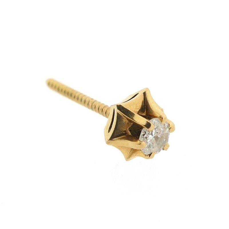 Image 6 of 18 ct. Gold stud earrings with diamond | 0.30 ct.