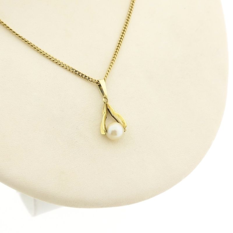 Image 4 of Gold pendant with pearl | Vintage