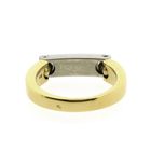 Image 8 of Pequignet two-tone gold ring with steel and diamond; 0.06 ct.