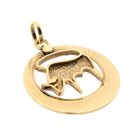 Image 4 of Golden Zodiac Sign Pendant; Taurus