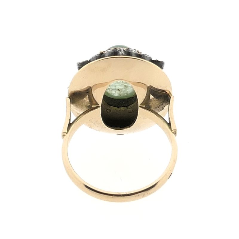 Image 3 of Gold ring with green Beryl