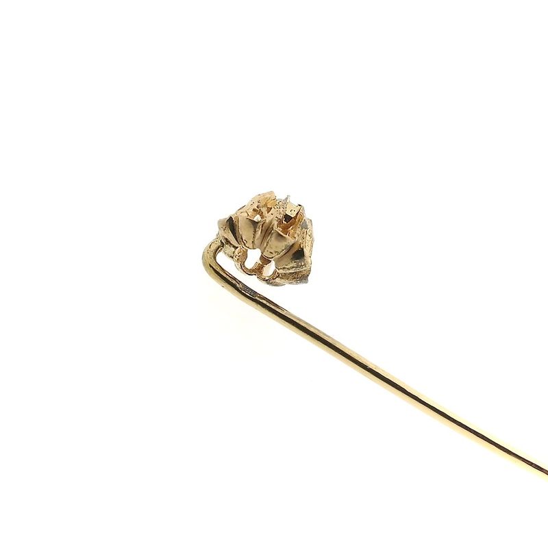 Image 7 of Rose gold lapel pin, tie pin with rose-cut diamond | 0.06 ct.
