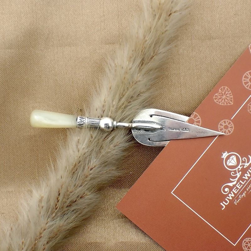 Image 2 of Silver bookmark with mother of pearl