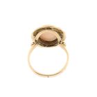 Image 3 of Gold ring set with angel skin coral