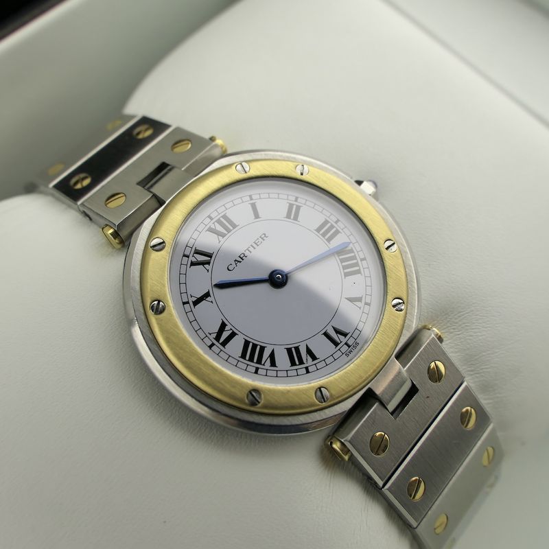 Image 22 of Cartier Santos Ronde 32mm 8191; 18k. Gold/steel watch