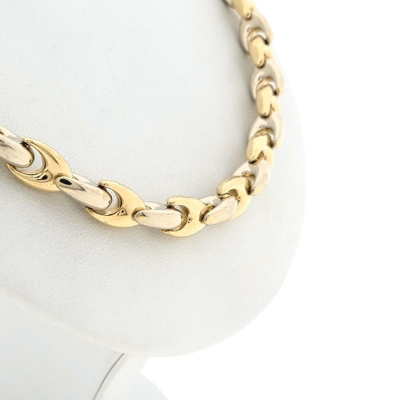 Image 6 of Bicolor Gold Link Necklace