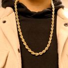 Image 9 of Two-tone gold twisted/Venetian link chain