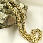 Image 9 of Gold square king chain | 58 cm