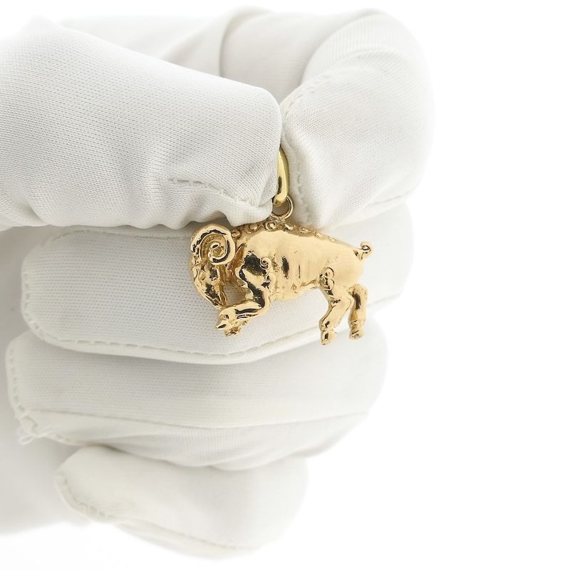 Image 10 of Rose gold zodiac sign pendant Aries