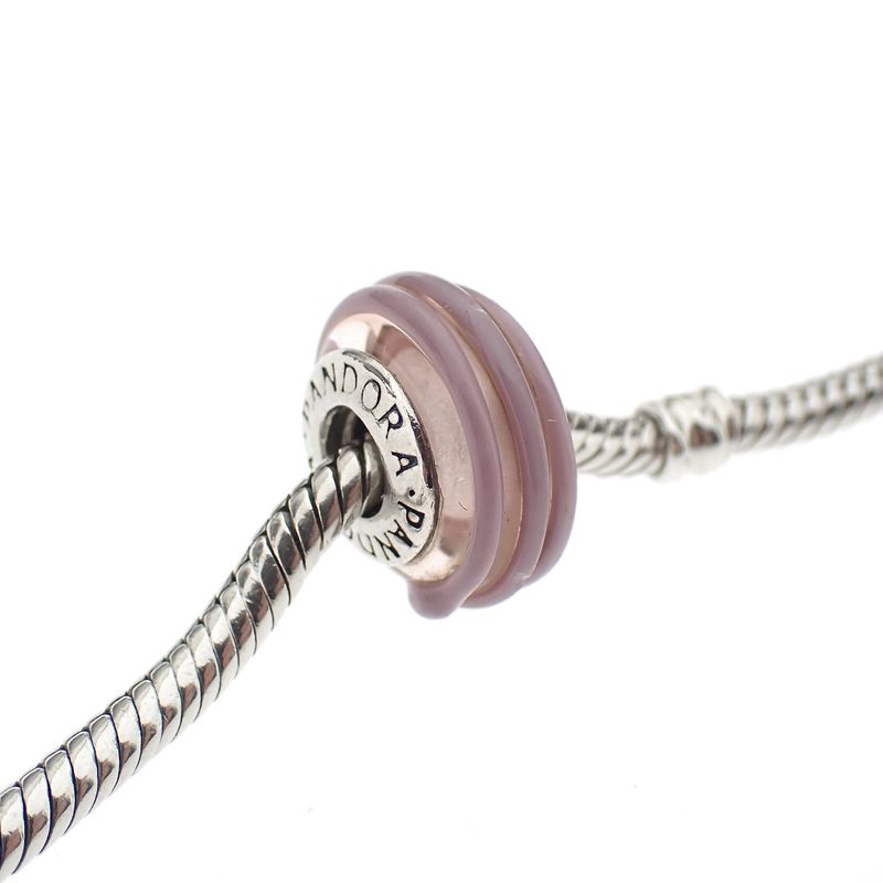 Image 2 of Pandora charm; Silver; Pink Ribbon