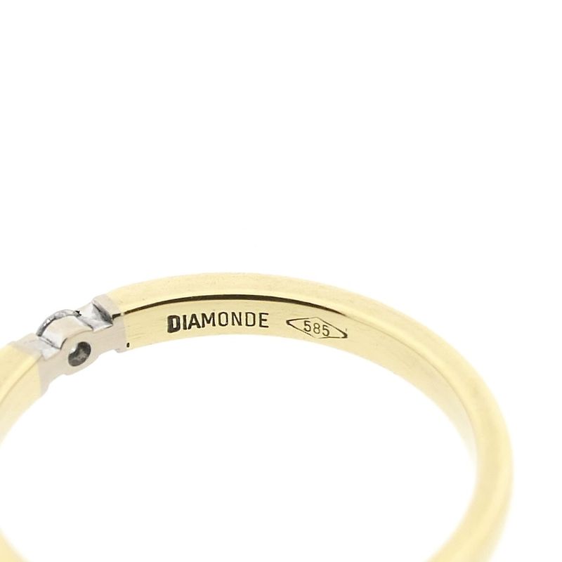 Image 7 of Gold solitaire ring with diamond; 0.035 ct. | Diamonde