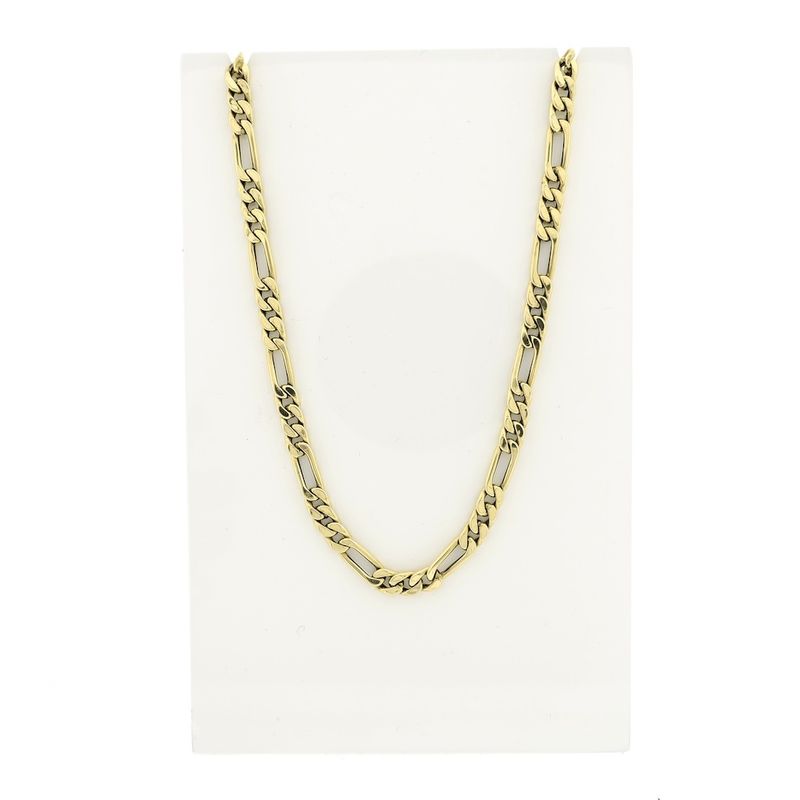 Image 4 of Gold Figaro link chain | 51 cm