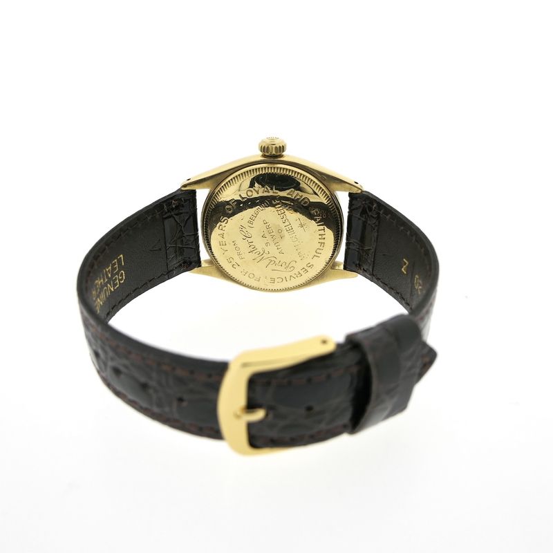 Image 13 of Rolex Oyster Perpetual 6085; Vintage 18k gold watch from 1953