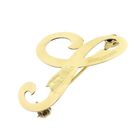 Image 6 of Gold letter brooch; letter S