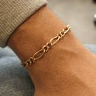 Image 8 of Golden fantasy/figaro link bracelet