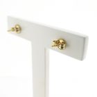 Image 4 of Gold stud earrings of a flower with diamond | 0.06 ct.