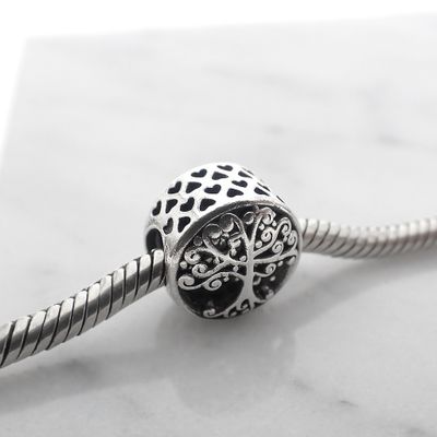 Image 2 of Pandora charm; Silver; Family Tree