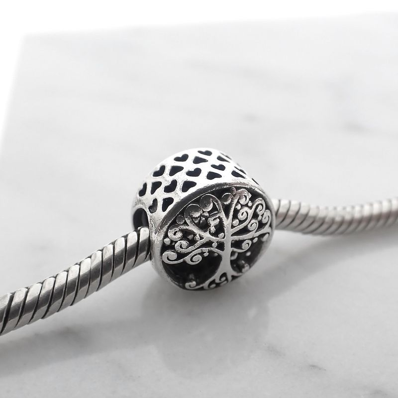 Image 2 of Pandora charm; Silver; Family Tree
