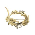 Image 1 of Vintage gold fantasy brooch with diamond 0.21 ct.