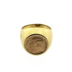 Image 3 of Gold pinky ring with coin | John F. Kennedy