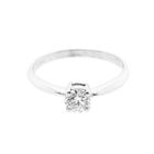Image 12 of 18-karat white gold solitaire ring with 0.37 ct diamond
