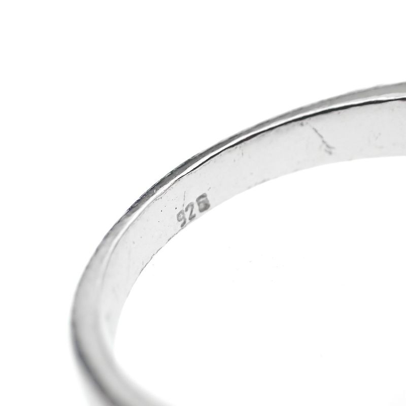 Image 7 of Silver women's ring with zirconia | V-shape