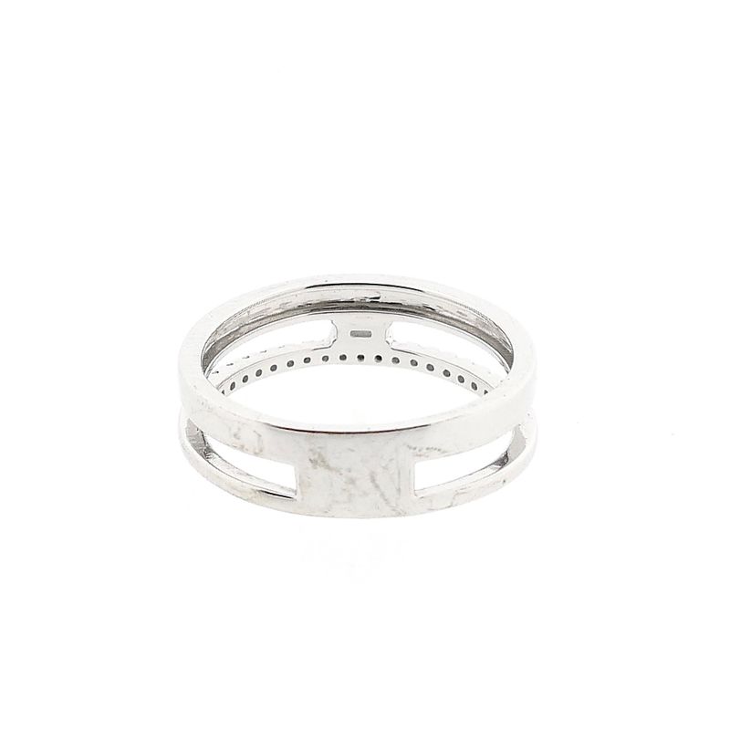 Image 4 of White Gold Ring with Diamond; 0.25 ct.; 14 Karat; Size 16.75