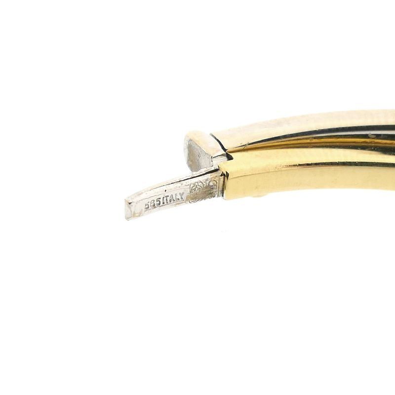 Image 9 of Two-tone gold slave bracelet; Size M/L