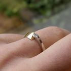 Image 8 of Two-tone gold ring with diamond | 0.17 ct.