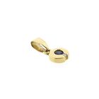 Image 3 of Minimalist Gold Pendant with Sapphire & Diamond | 0.005 ct.