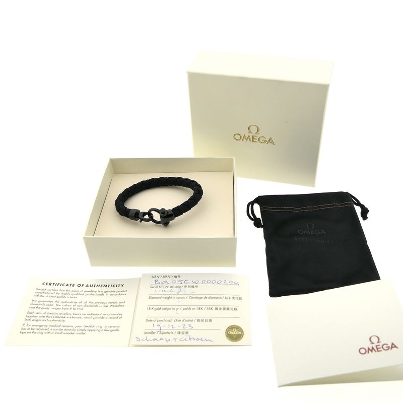 Image 2 of Omega Accessories; Sailing Bracelet; Black; Nylon; (L) 20cm