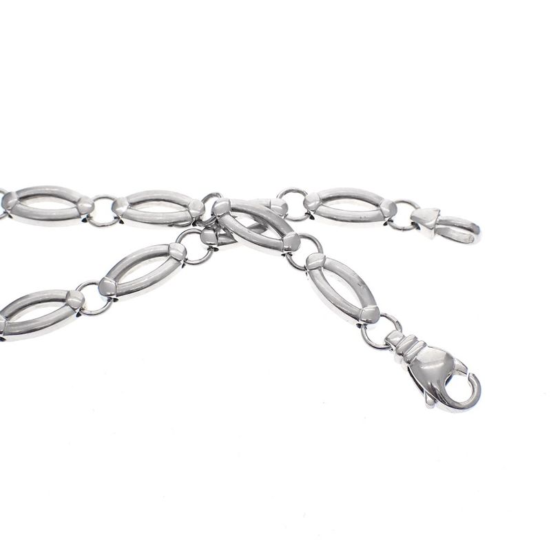 Image 4 of Silver matte link bracelet | 19 cm