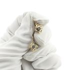 Image 1 of 18K Two-tone gold earrings with zirconia | Vintage