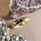 Image 2 of Gold ring set with a cluster of sapphires and diamonds | Bron Jewelry