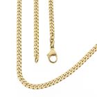 Image 1 of 8-karat flat gourmet link chain | 50 cm