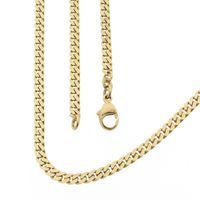 8-karat flat gourmet link chain | 50 cm