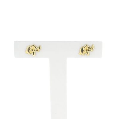 Image 1 of Gold elephant stud earrings