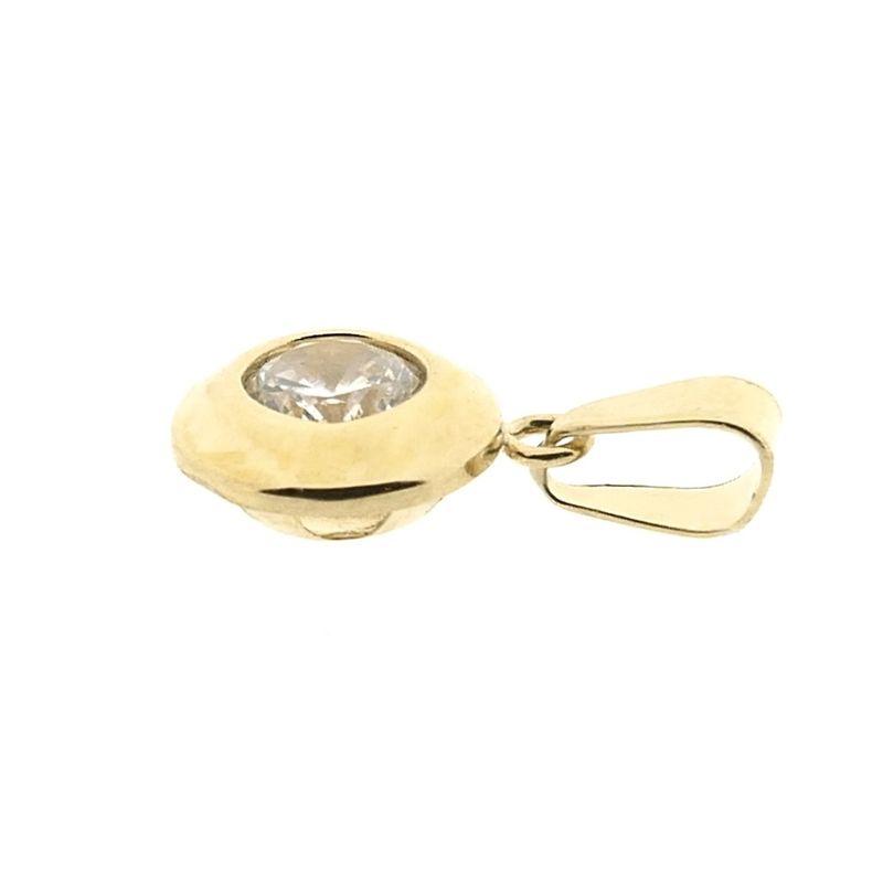 Image 7 of 9K Pendant with Zirconia | Minimalist