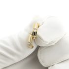 Image 13 of Bicolor gold stud earrings with zirconia