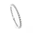 Image 1 of White gold link bracelet with diamond; 0.68 ct.