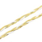 Image 5 of Two-tone gold braided link chain