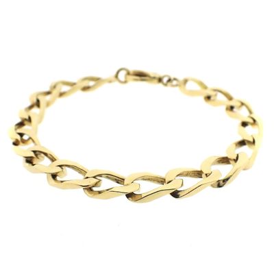 Image 1 of Wide gold gourmet link bracelet