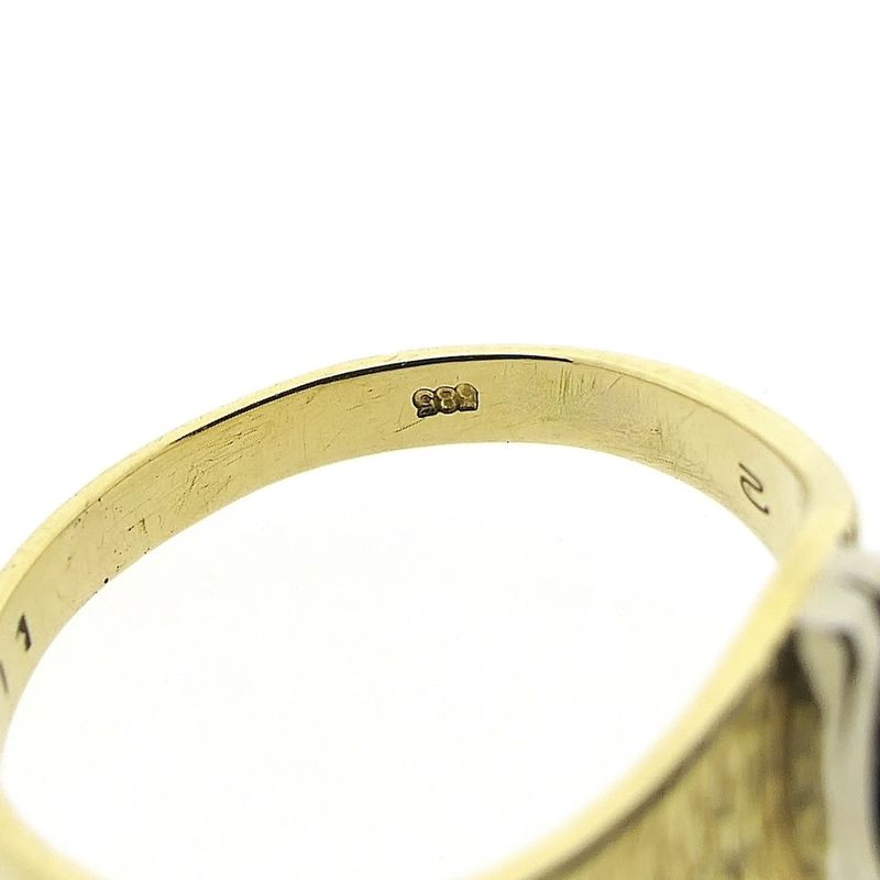 Image 5 of Two-tone gold ring with diamond; 0.03 ct.