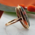 Image 5 of Gold ring with moss agate | Vintage