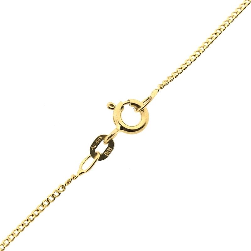 Image 8 of Gold flat gourmet link chain | 50 cm