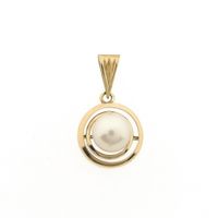 Gold pendant with pearl | Vintage