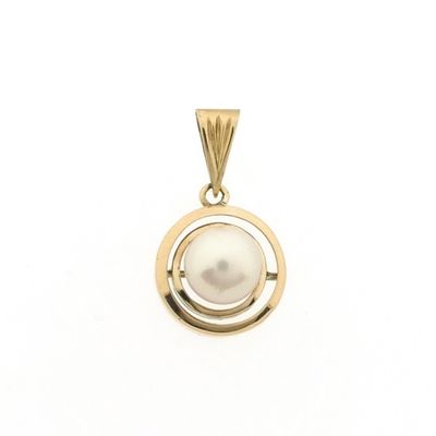 Gold pendant with pearl | Vintage Image 1 of Gold pendant with pearl | Vintage